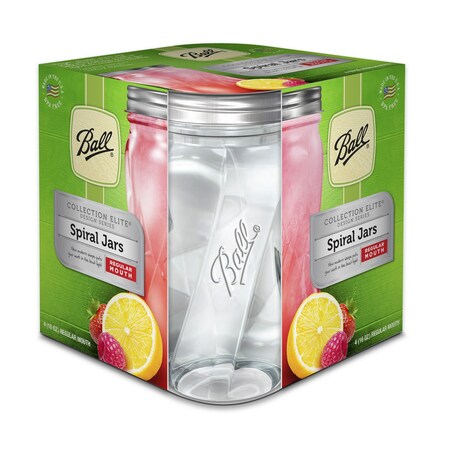Ball Collection Elite Regular Mouth Canning Jar 16 oz , 4PK 1440061183